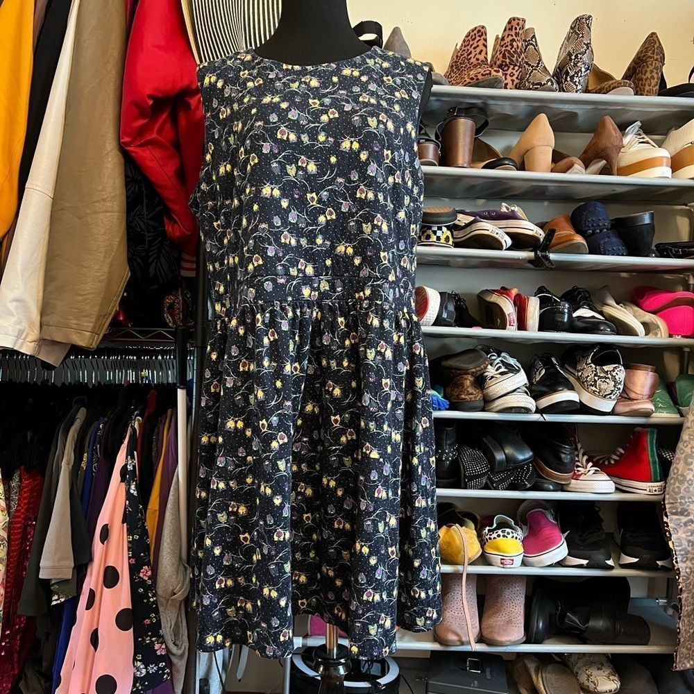 Kristin Miles Owl Print Fit & Flare Plus Size Dress